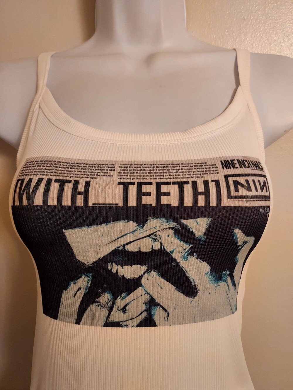 Nine inch Tank Top With Teethnine inch nails Crop top Nin Shirt pretty hate